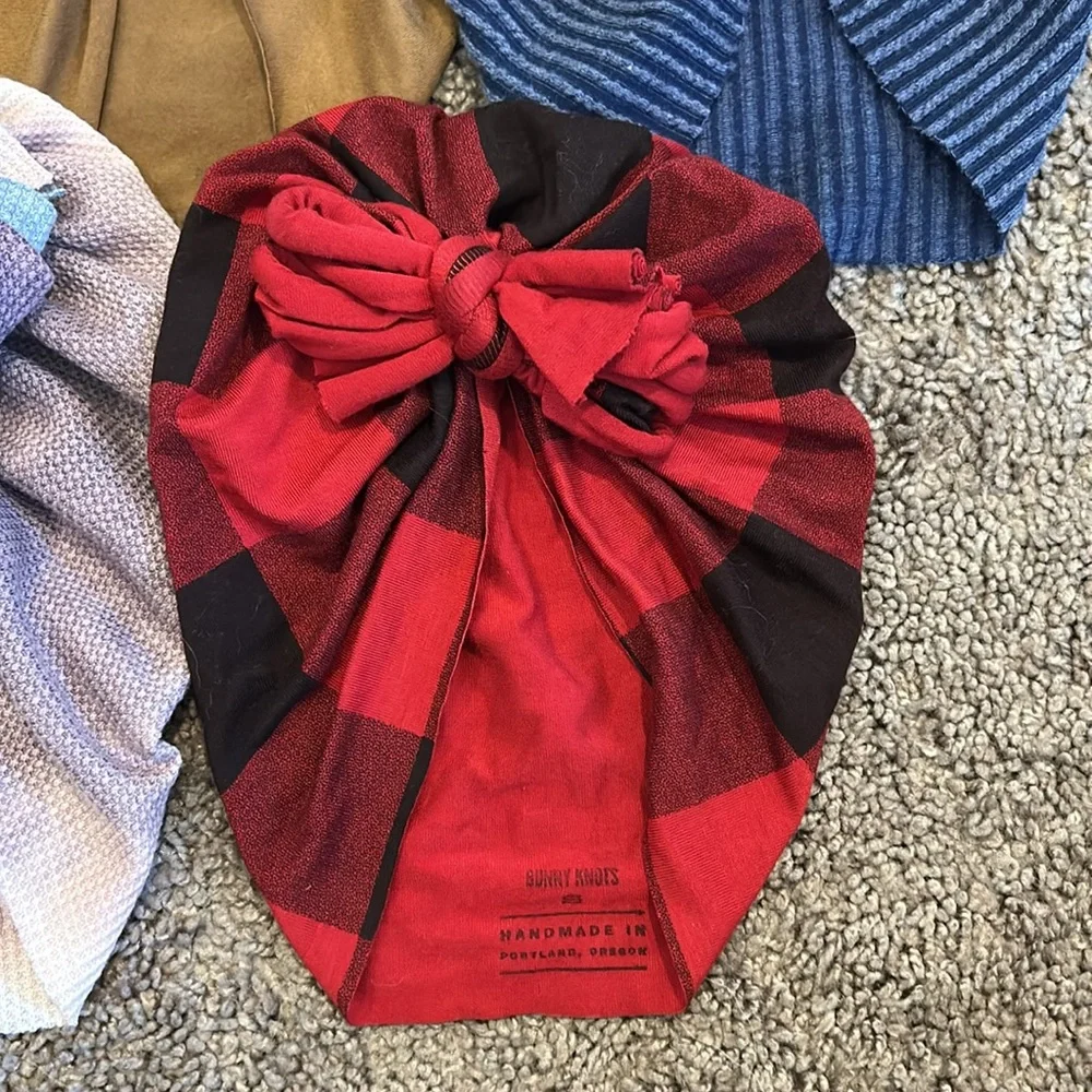 Bunny knots baby turbans size small 6/12m bundle of 5!